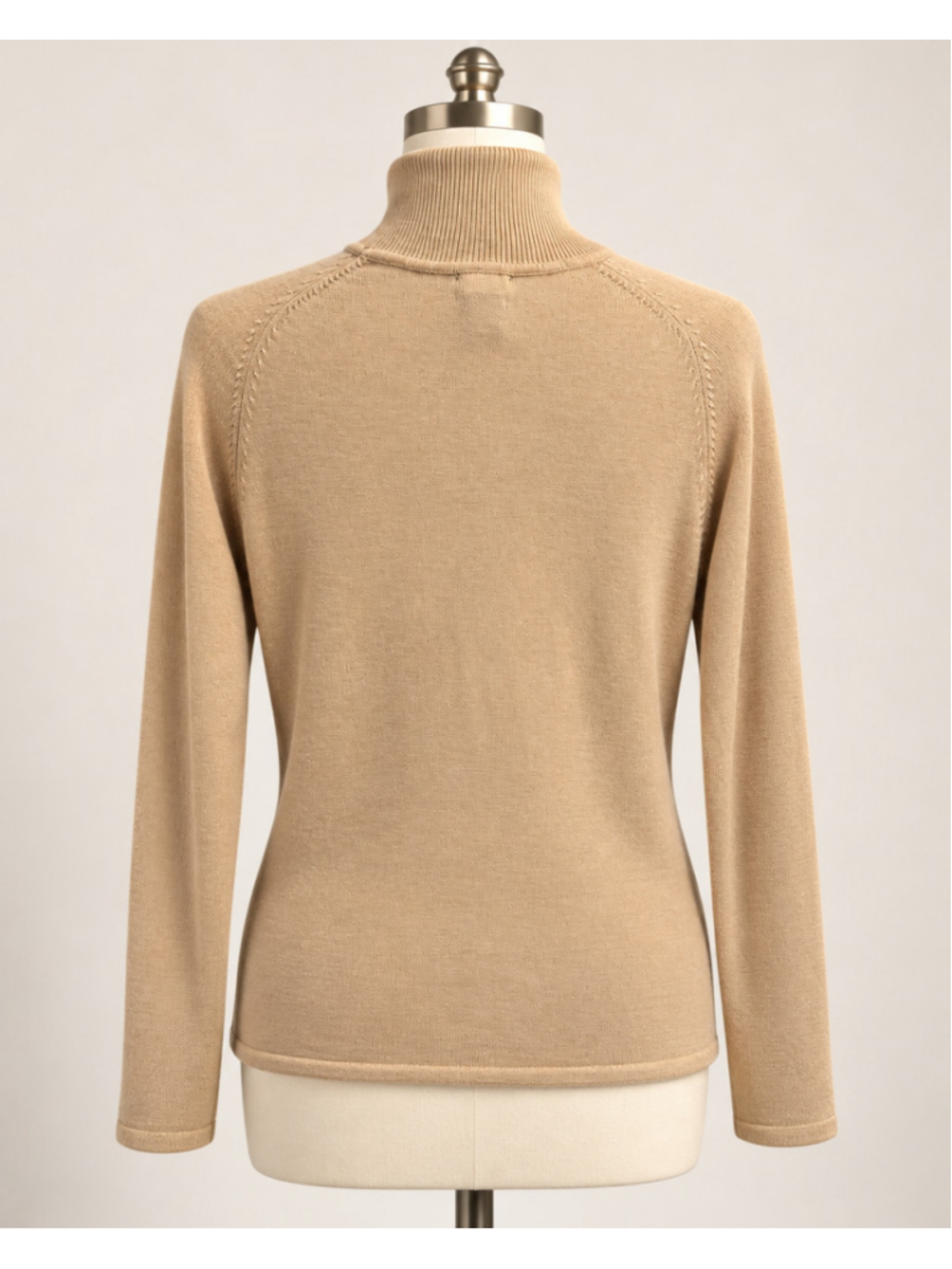 Women's Rafaella Turtleneck Sweater Size S Beige - Picture 5 of 8